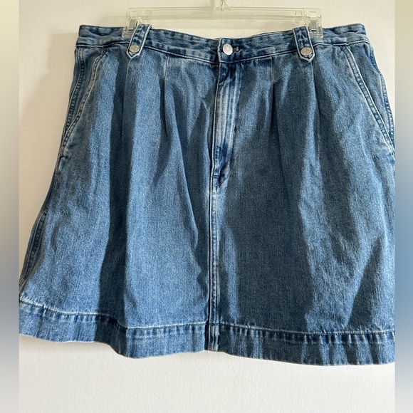 Madewell Denim Pleated Mini Skirt in Upton Wash Size 33 EUC - Picture 8 of 11